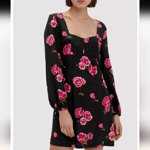 Intermix Silk Floral Mini Dress Size 0